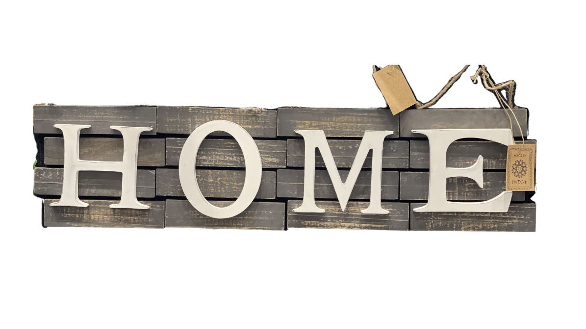 HOME Letters Hanging Wall Art White